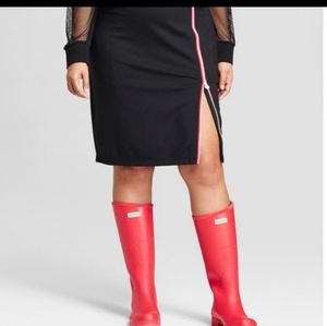 Hunter for Target Black Pencil Skirt with Contrast Zipper